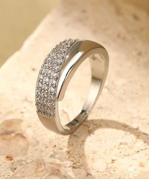 Guld Pavé Åben Ring