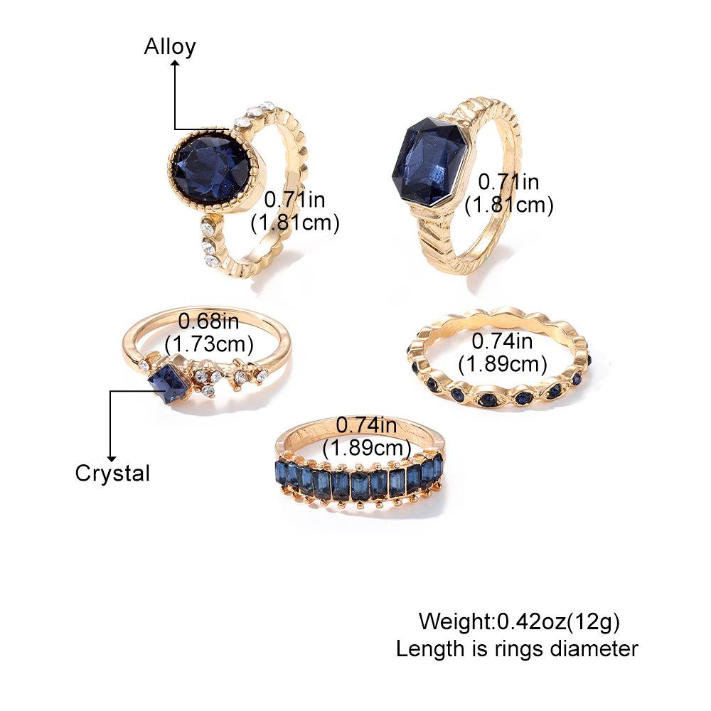 Sapphire & Guld Stackable Ringe