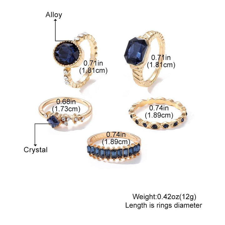 Sapphire & Guld Stackable Ringe