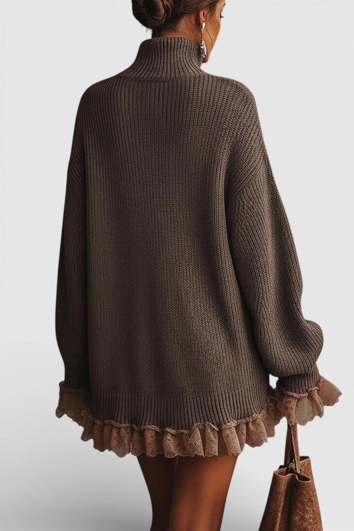 Louise™ | Varm strikkjole med rynker