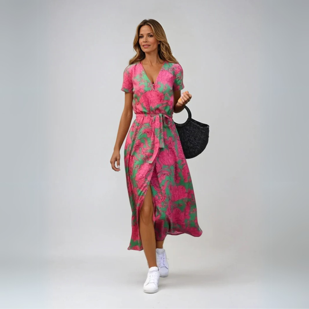 Suzanne™ - Elegant kjole med V-udskæring