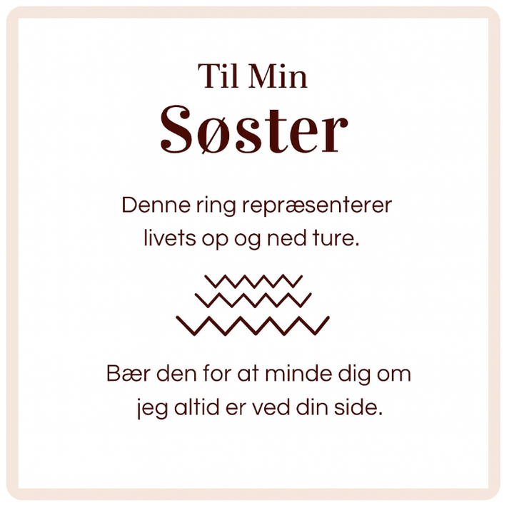 Ring - Til min søster: Jeg vil altid være ved din side